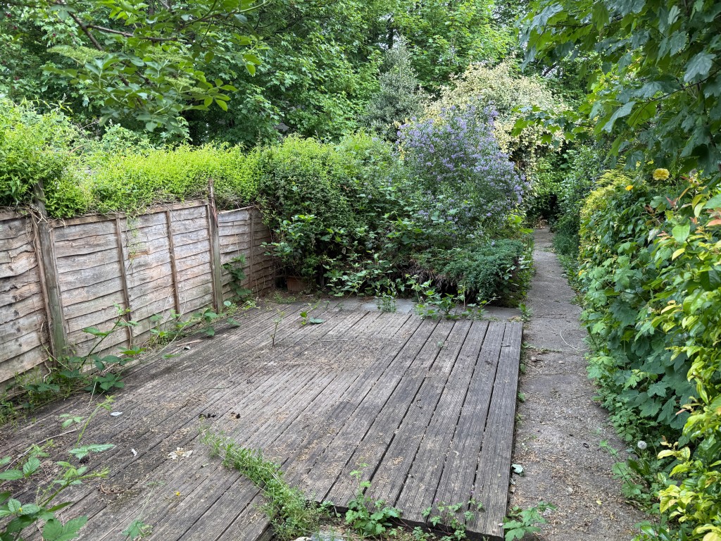 Lot: 98 - HOUSE IN NEED OF IMPROVEMENT - Rear garden of House in Need of Improvement